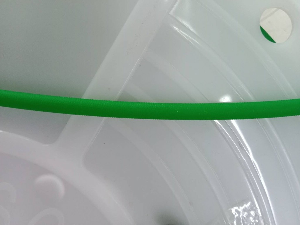 R-PU-D6L1000-GR : สายพานกลม Round Belt สีเขียวแบบเรียบ Dia. 6 mm, L= 1,000 mm. ไม่ต่อกลม