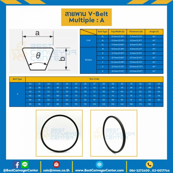 A-78 สายพาน V-Belt Multiple