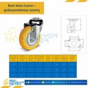 TPUB-BH-80 ล้อเทอร์โมพลาสติกโพลียูรีเทน แบบล้อขารู ขนาด 80 mm.