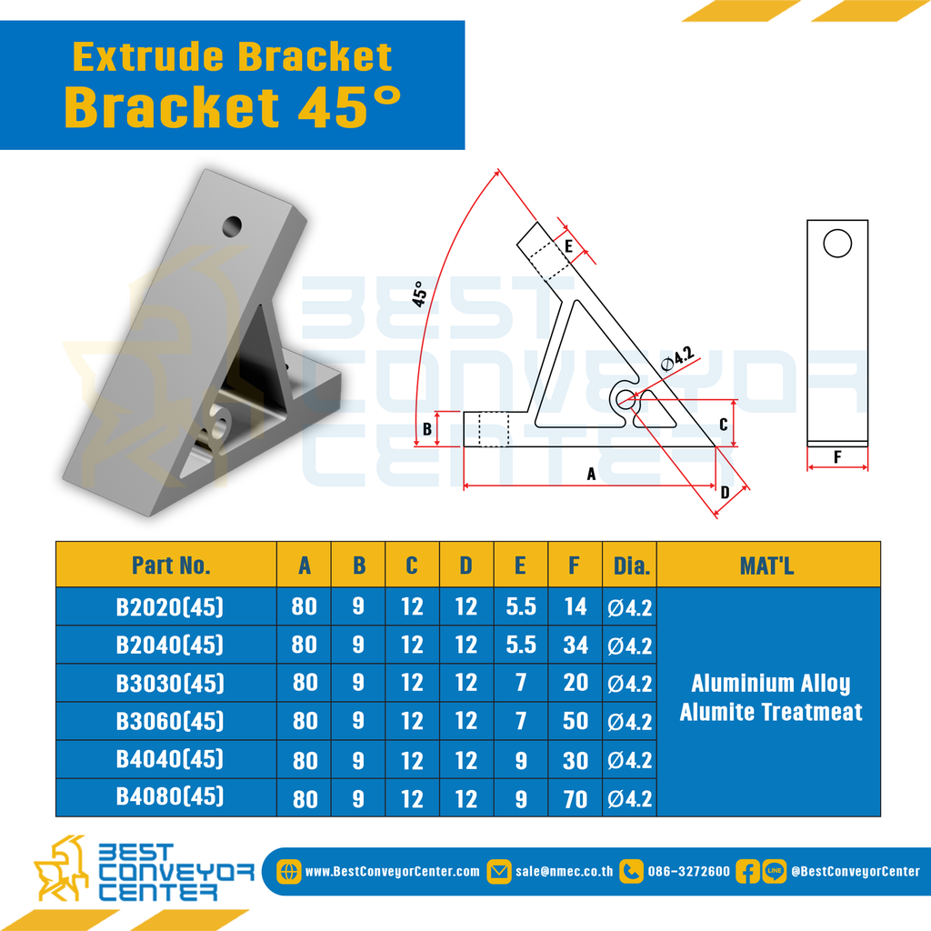 B4040(45) ; Extrude Bracket 45 ํ : B4040(45)