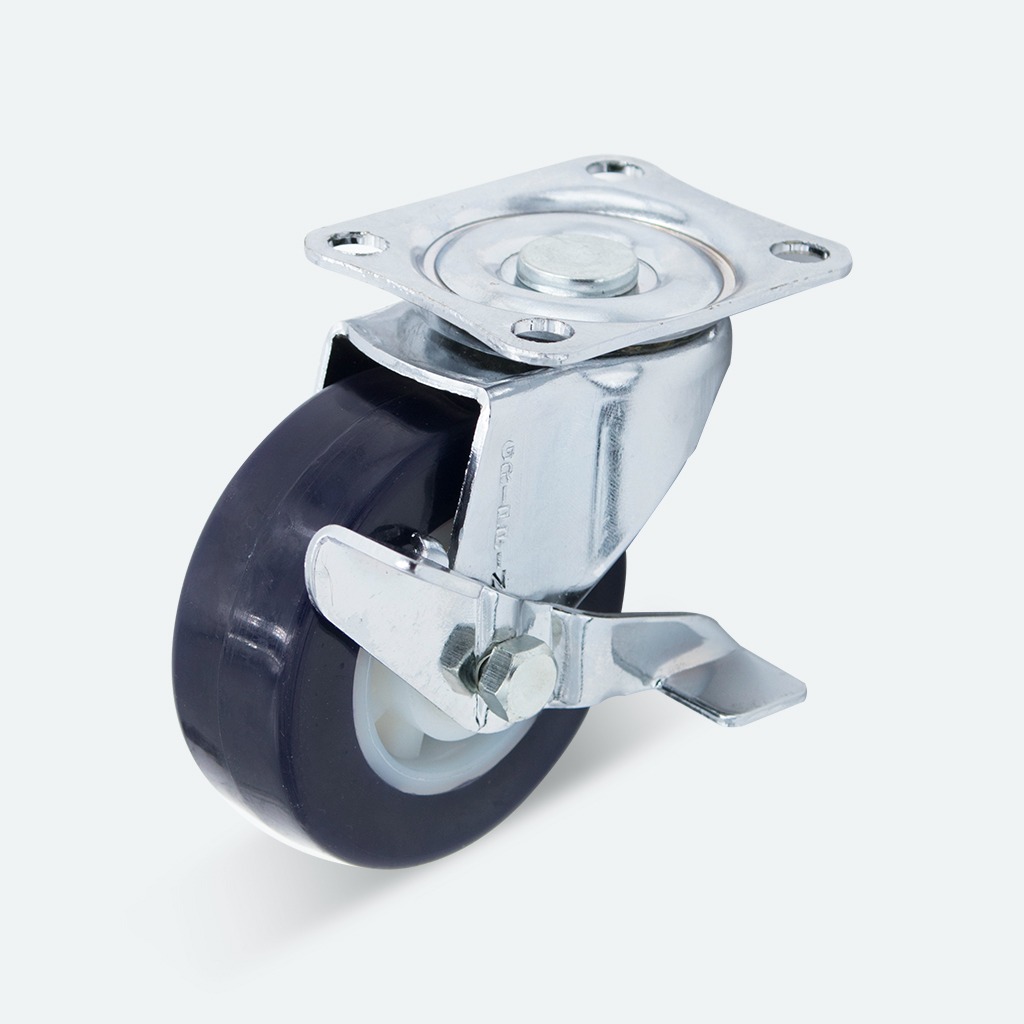 APU-B-2 : ล้อโพลียูรีเทน แบบแป้นเบรคข้าง ขนาด 2 นิ้ว