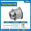มู่เล่ย์ไทม์มิ่ง Pulley Timing P3M หน้ากว้าง 15 mm. 12 ฟัน : Pulley Timing P3M-15-12TA