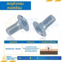 HSRS-M10L50 : สกรูหัวกลมคอเหลี่ยม ขนาด M10x1.5×50 mm.