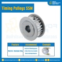 มู่เล่ย์ไทม์มิ่ง Pulley Timing S5M หน้ากว้าง 15 mm. 34 ฟัน : Pulley Timing S5M-15-34TA