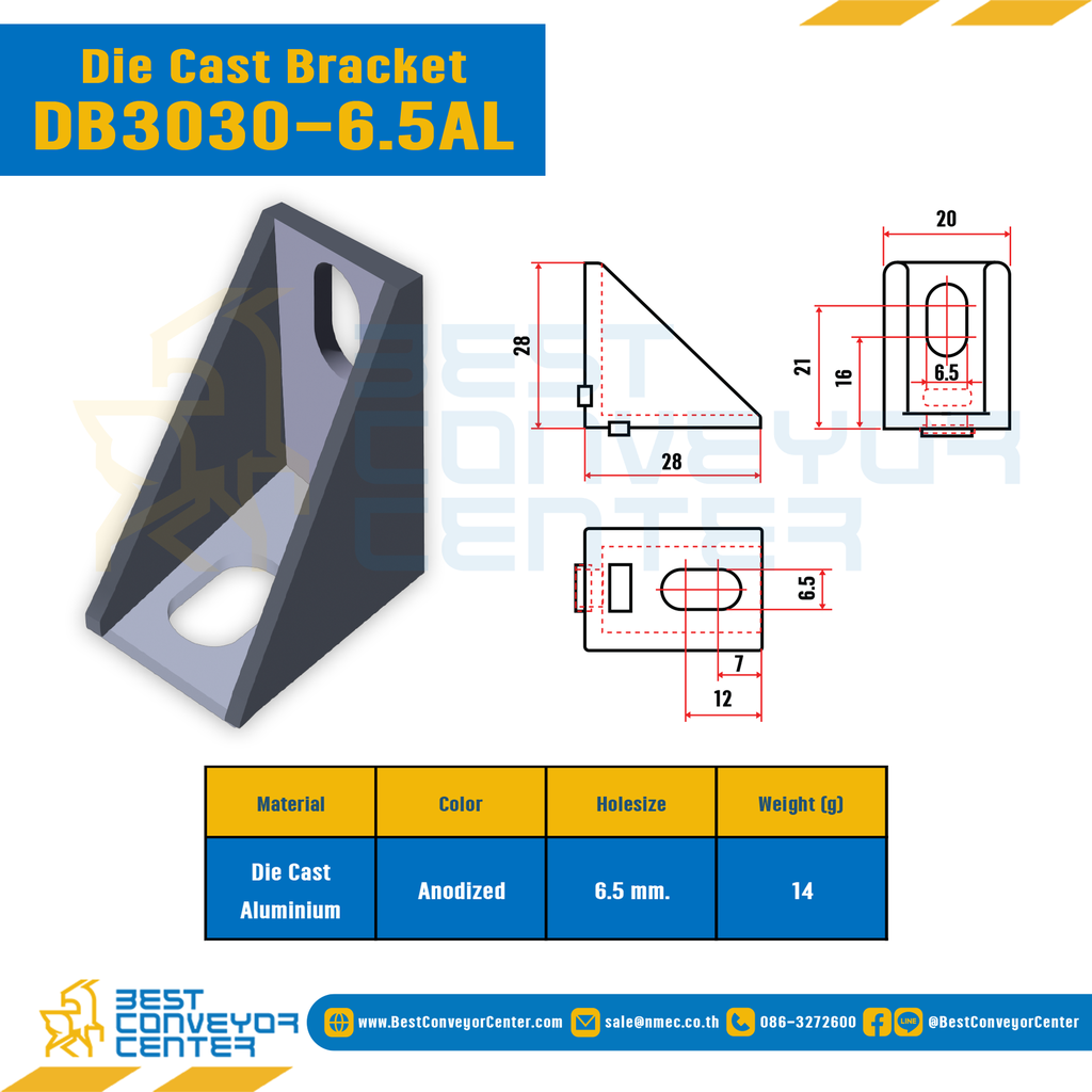Die Cast Bracket 30 : DB3030-6.5AL