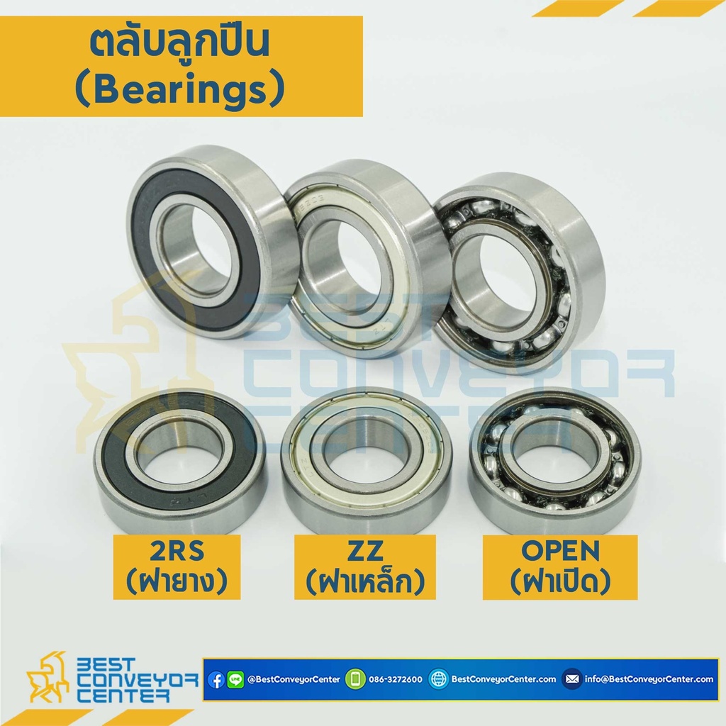 6906-ZZ : ตลับลูกปืนเม็ดกลม 6906 ฝาเหล็ก 2 ข้าง