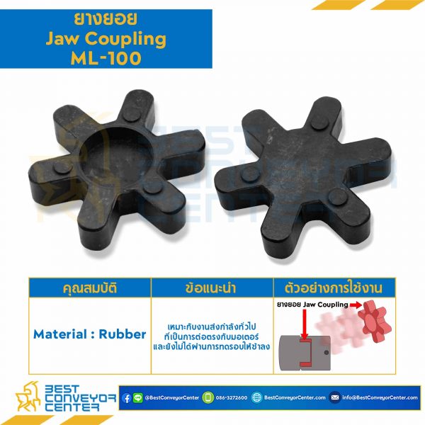 ยางยอย Jaw Coupling Martin D95 : JCMT95R