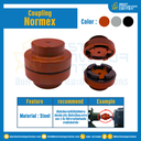 Coupling Steel rubber OD 82xL40 : NORMEX-82
