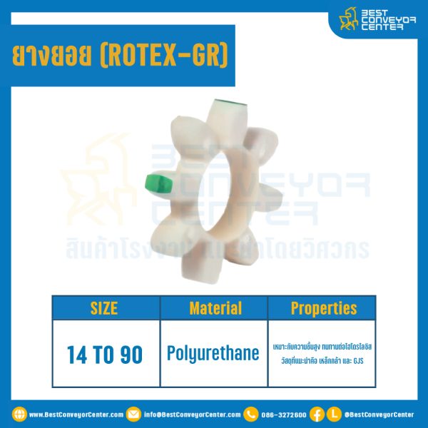 ยางยอยสีขาว Rotex Coupling GR24 : GR-24R-WH