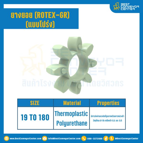 ยางยอยสีเขียว Rotex Coupling GR19 : GR-19R-GREEN