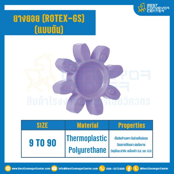 ยางยอยสีม่วง Rotex Coupling GS12 : GS-12R-PUR