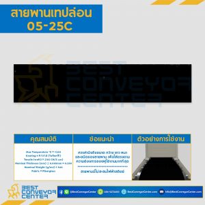สายพานเทปล่อน Teflon Belt Grade 05-25C : 05-25C