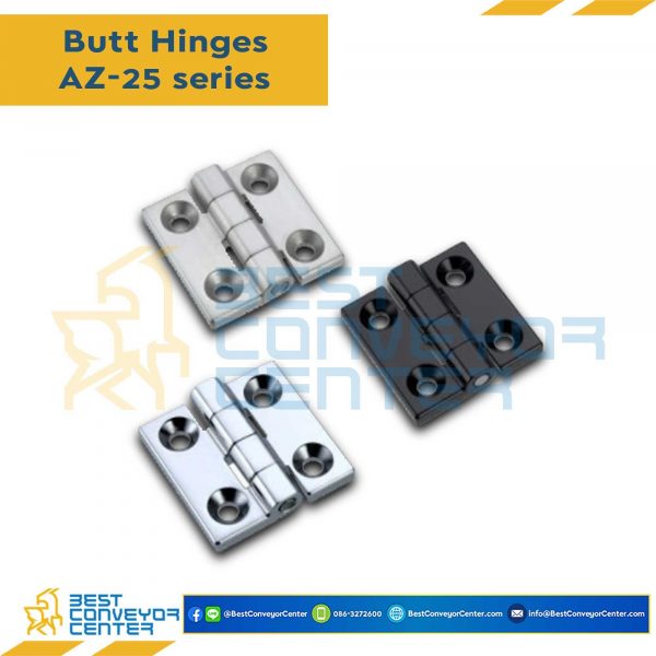 AZ-2510N บานพับ Zinc Alloy Nickel ขนาด 50×50 mm. หนา 6 mm.