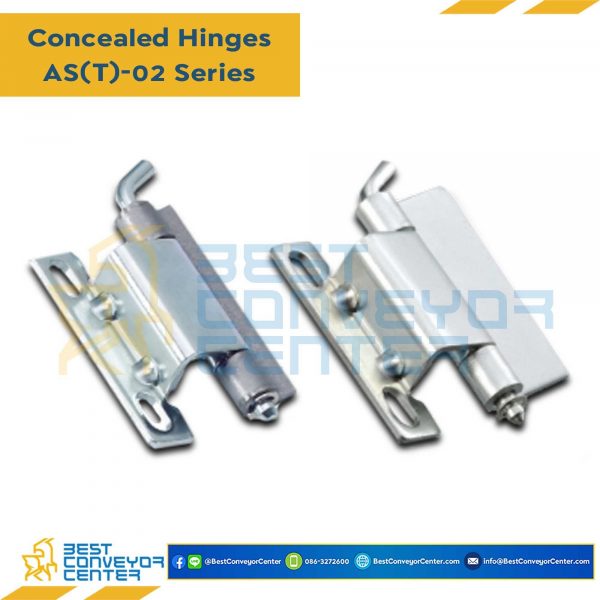 AT-0220 บานพับซ่อนเหล็กชุบซิงค์ ขนาด 48.5×60 mm. หนา 2.5 mm.