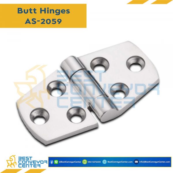 AS-2059 บานพับสแตนเลส SUS316 ขนาด 72×38 mm. หนา 5 mm.