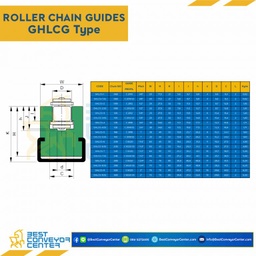 Roller Chain Guide W70H70 : GHLCG-8-28B