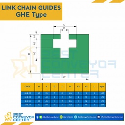Link Chain Guide W50H40 : GHE08