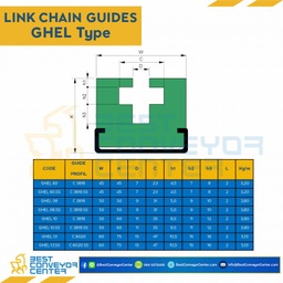Link Chain Guide W60H75 : GHEL13SS