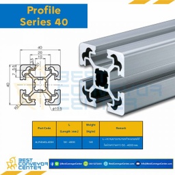 ALP4080L4000 Aluminum Frame ขนาด 40×80 ยาว 4000 mm.