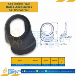 B-1603 Pull Tab Polyamide (PA6-GF33) ใช้กับ BZ-03