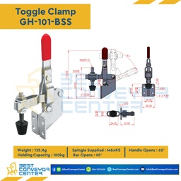 Toggle Clamp แบบกดแนวตั้ง SUS304 : GH-101-BSS