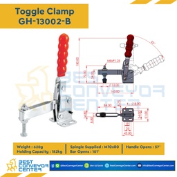 Toggle Clamp แบบกดแนวตั้ง Steel Zinc : GH-13002-B