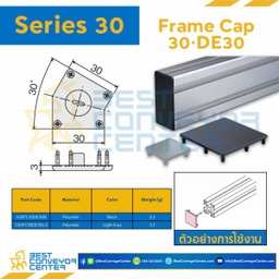 S30FC30DE30B FRAME CAP 30-DE30 : Series 30 Polyamide Black