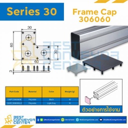 S30FCLT3060B Frame Cap Lock Type 3060 : Series 30 Polyamide Black