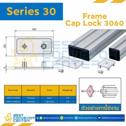 S30FCLT3060LG Frame Cap Lock Type 3060 : Series 30 Polyamide Light Gray