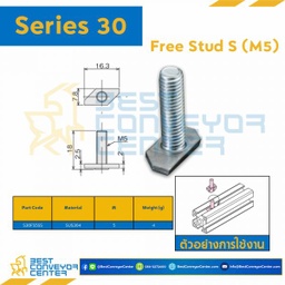 S30FS-5SS FREE STUD S : Series 30 SUS304 M5