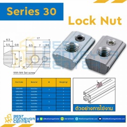 S30LN4SS LOCK NUT S : Series 30 SUS304 M4