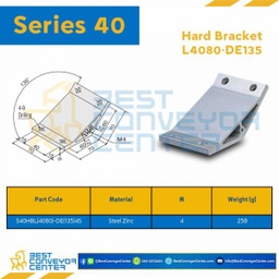 S40HB-L4080-DE135-4S HARD BRACKET L4080∙DE135 : Series 40 Steel Zinc M4