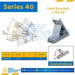 S40HBL-DE45-4S HARD BRACKET L∙DE 45 : Series 40 Steel Zinc M4