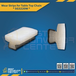 SG3220W ไกด์ประคองขวด พลาสติกสีขาวหุ้มด้วยสแตนเลส (1 Pc. = 3 m)