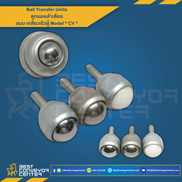 CY-19DA - ลูกบอลลำเลียง 19 mm.แบบเกลียวตัวผู้ M6x10 mm. (Steel Zinc )