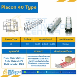 PRT40x2000 - Placon Roller Type 40-L2000 mm.