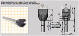 8240143 ; Single CLAMP For Rod ,M12