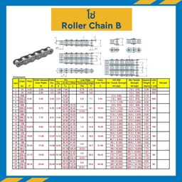 12B-2R ; โซ่เหล็ก แถวคู่ เบอร์ 12B