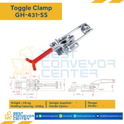 JG-431SS ; Toggle Clamp แบบดึง JG-431.SUS 304 Tumbled Finish