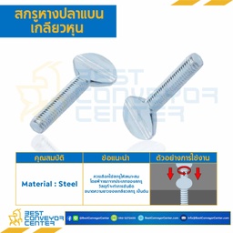 สกรูหางปลาแบน หุน ขนาด 1/4×3/4 mm. : THB-M1/4L3/4S