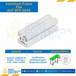 Aluminum Frame 5 Series Slot width 6 20×20 mm. L1550 mm. Clear Anodize (Flat) : ALF-SF5-2020-1550
