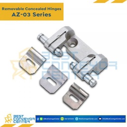 AZ-0332 บานพับซ่อนถอดได้ Zinc Alloy ขนาด 57.5×60 mm. หนา 2.3 mm.
