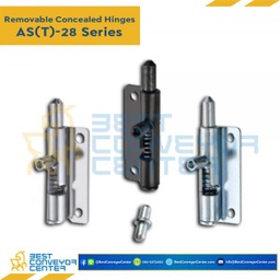 AT-2810RW-1 บานพับซ่อนถอดได้เหล็กชุบซิงค์ ขนาด 19.2×45 mm. หนา 1.5 mm.
