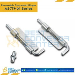 AT-0101L-1 บานพับซ่อนถอดได้เหล็กชุบซิงค์ ขนาด 21.5×63 mm. หนา 2 mm.