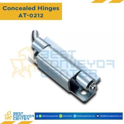 AT-0212 บานพับซ่อนเหล็กชุบซิงค์ ขนาด 22.4×65 mm. หนา 2 mm.