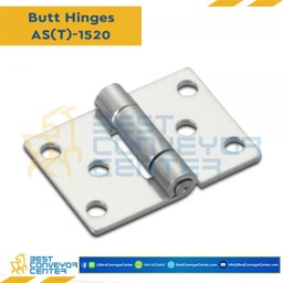 AT-1520 บานพับเหล็กชุบซิงค์ ขนาด 53×38 mm. หนา 2 mm.