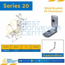 S20BB-SS-4SS BLIND BRACKET SS (STAINLESS) : Series 20 SUS304 M4