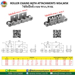 CL60R1P1-WSK2 : ข้อต่อโซ่เต็มข้อ เบอร์ 60 รุ่นปีกกว้าง ติดปีกตั้ง 2 ข้าง เจาะ 2 รู (Steel)